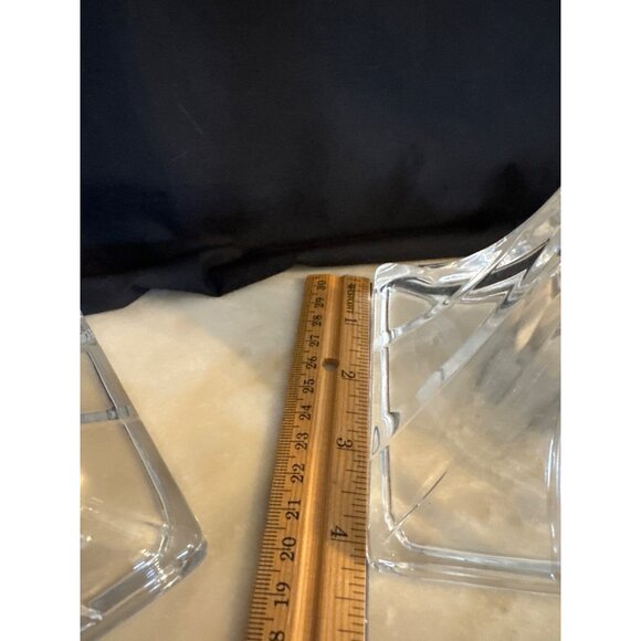 Delomb Toscany Pair Of Elegant 24% Lead Crystal Candlesticks - 10" Tall Made In - Picture 6 of 7